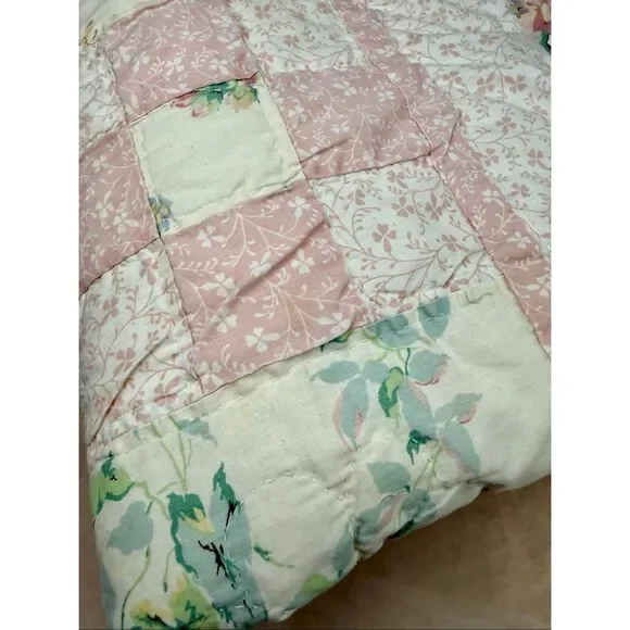 Vintage Laura Ashley Quilt Shabby Chic Cottagecore
